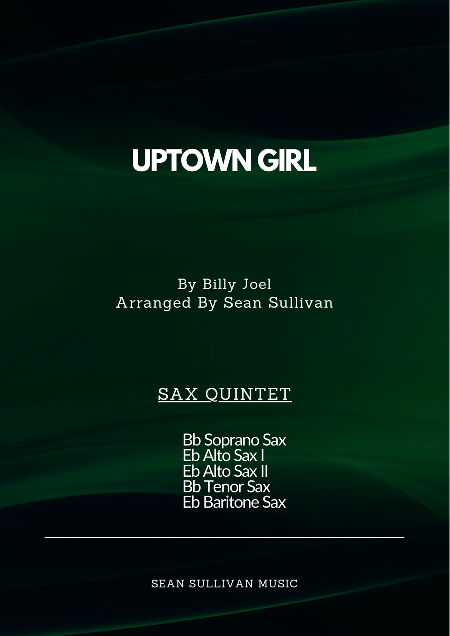 Uptown Girl Saxophone Quintet scores gallery preview page 1