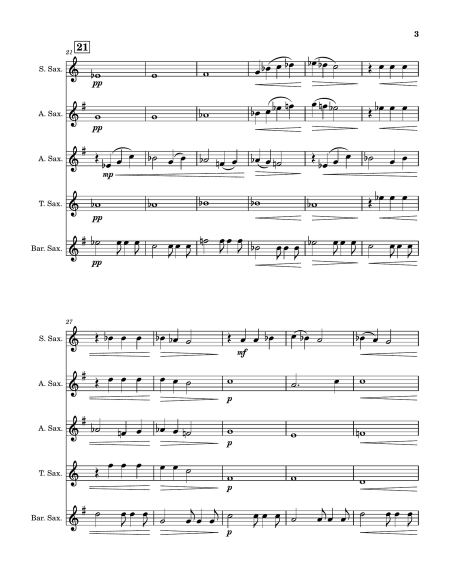 Uptown Girl Saxophone Quintet scores gallery preview page 4