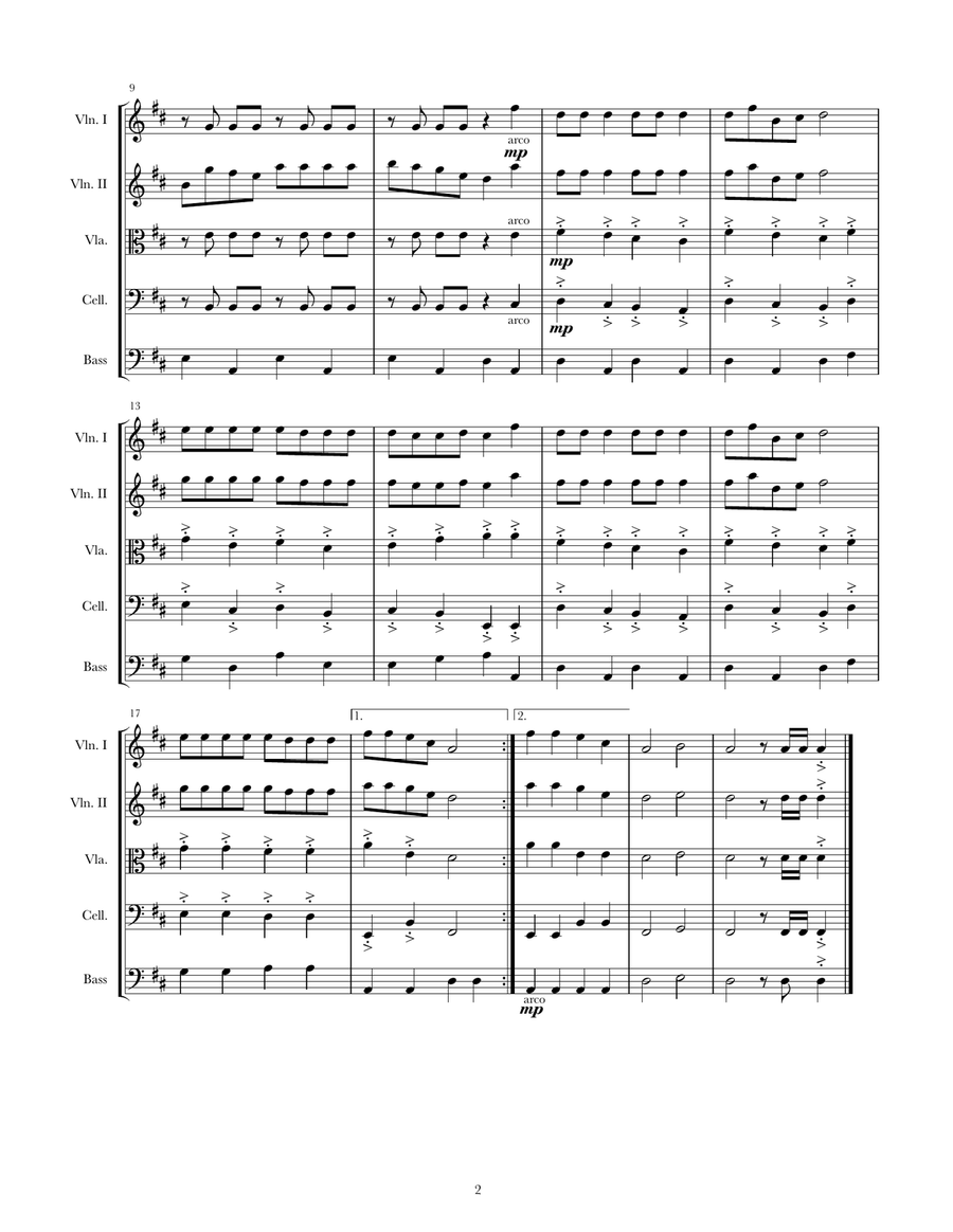 Jingle Bells String Orchestra scores gallery preview page 2