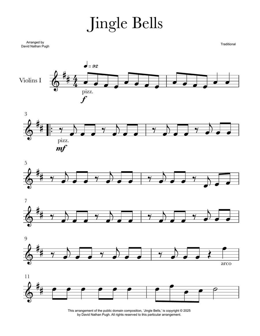 Jingle Bells String Orchestra scores gallery preview page 3
