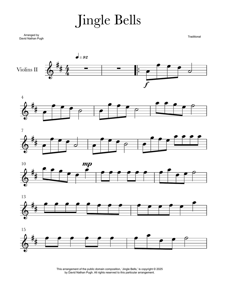 Jingle Bells String Orchestra scores gallery preview page 5