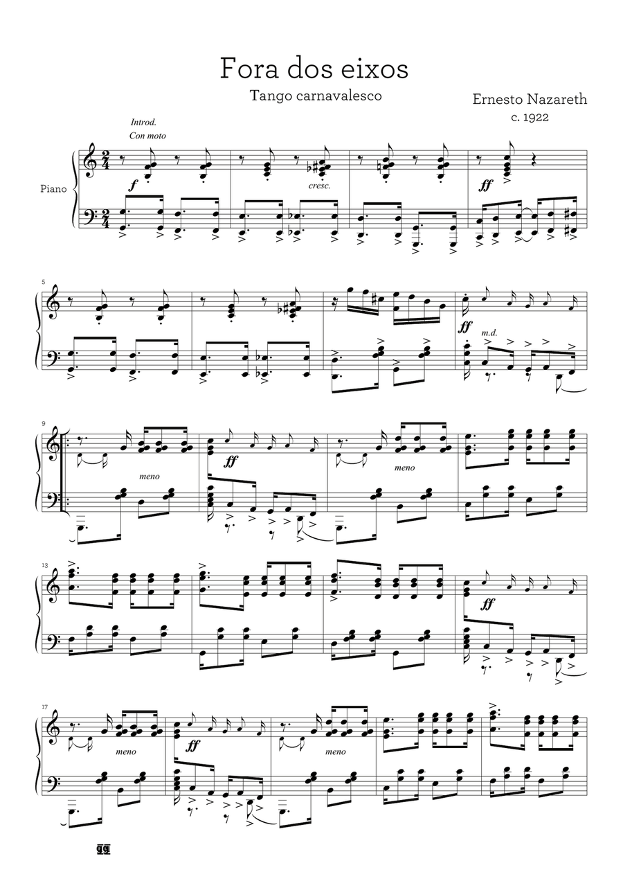FORA DOS EIXOS Chamber Music scores gallery preview page 1