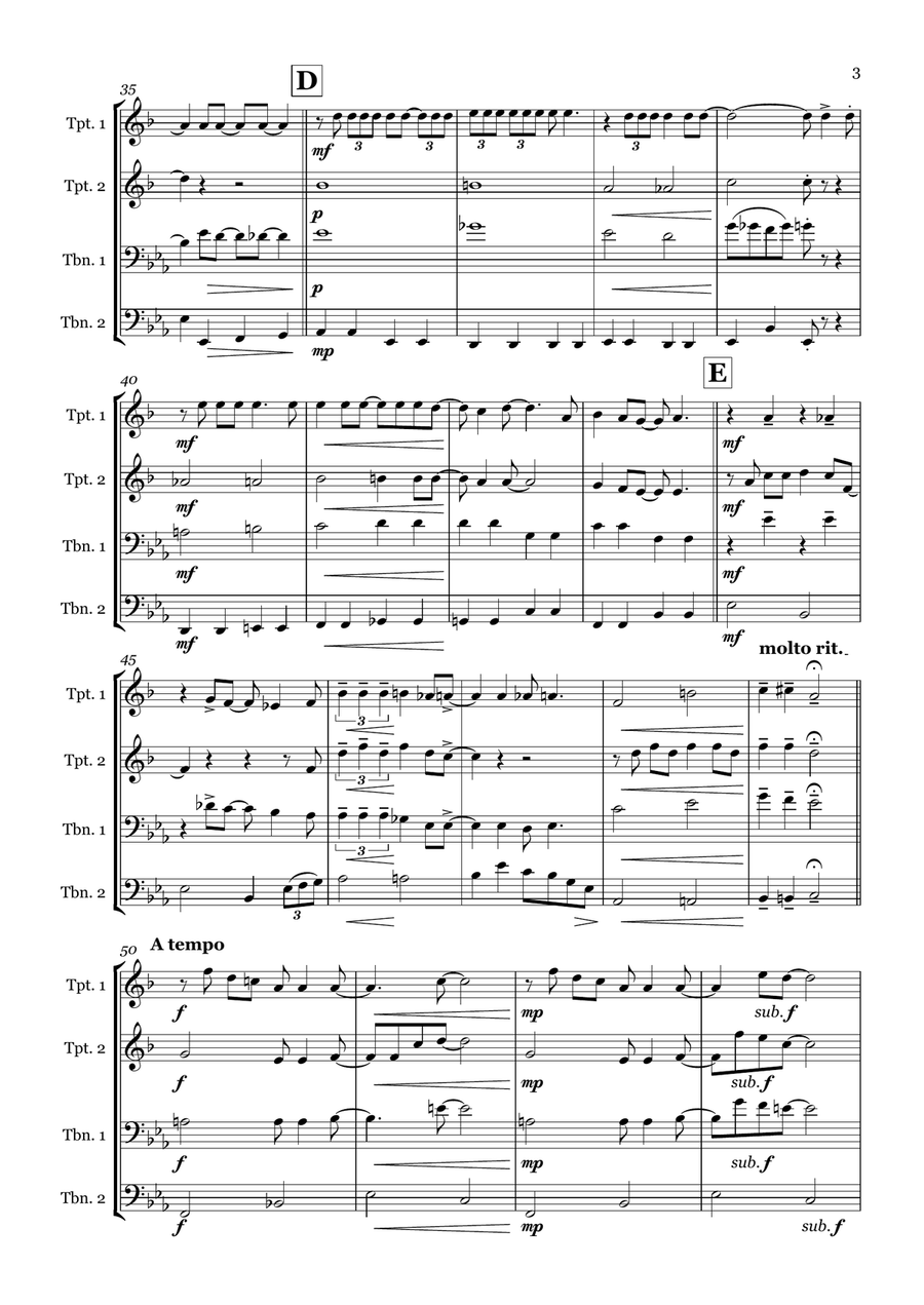 You've Got A Friend In Me Brass Quartet scores gallery preview page 3