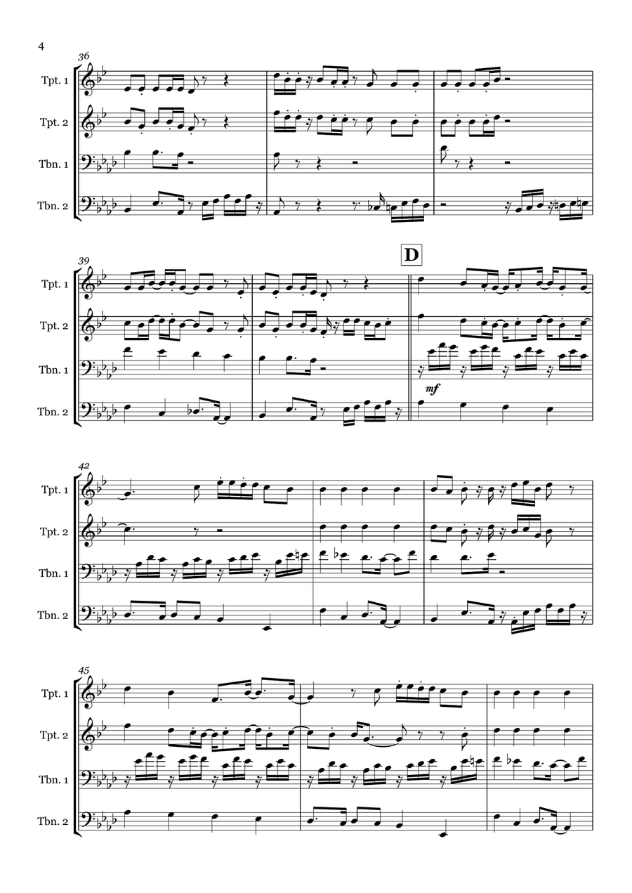 I Want You Back I Want You Back Brass Quartet scores gallery preview page 4