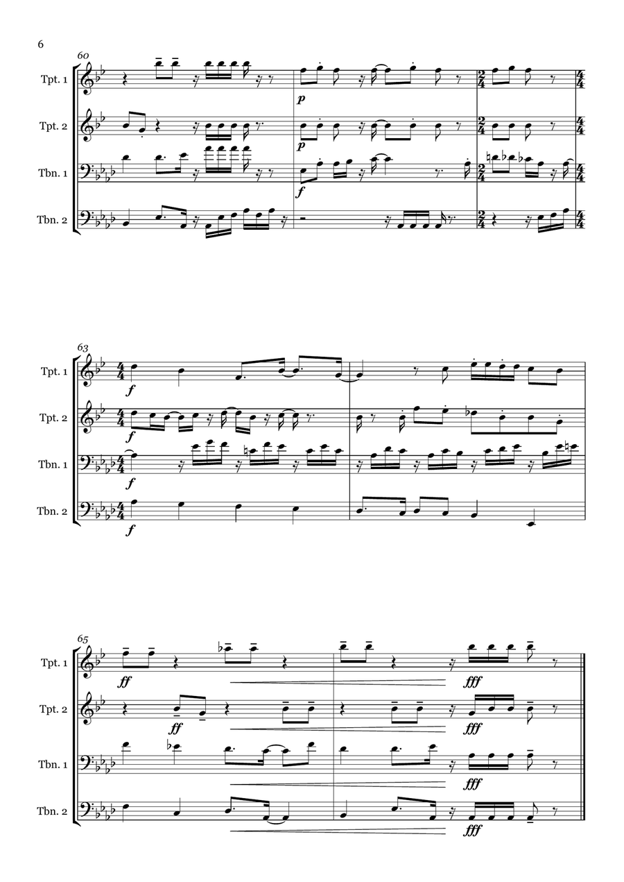 I Want You Back I Want You Back Brass Quartet scores gallery preview page 6