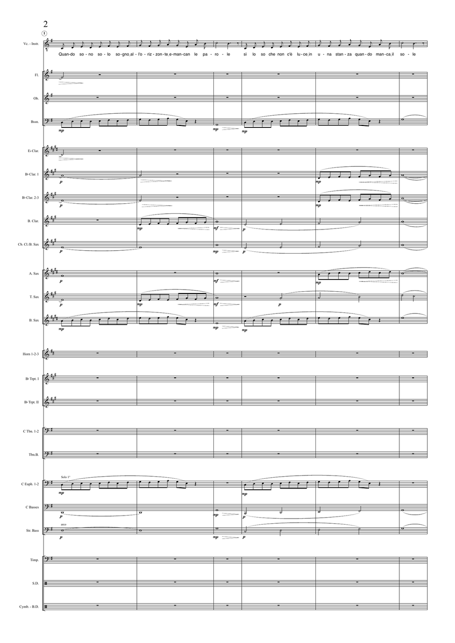 Con Te Partiro (Time To Say Goodbye) Concert Band scores gallery preview page 4
