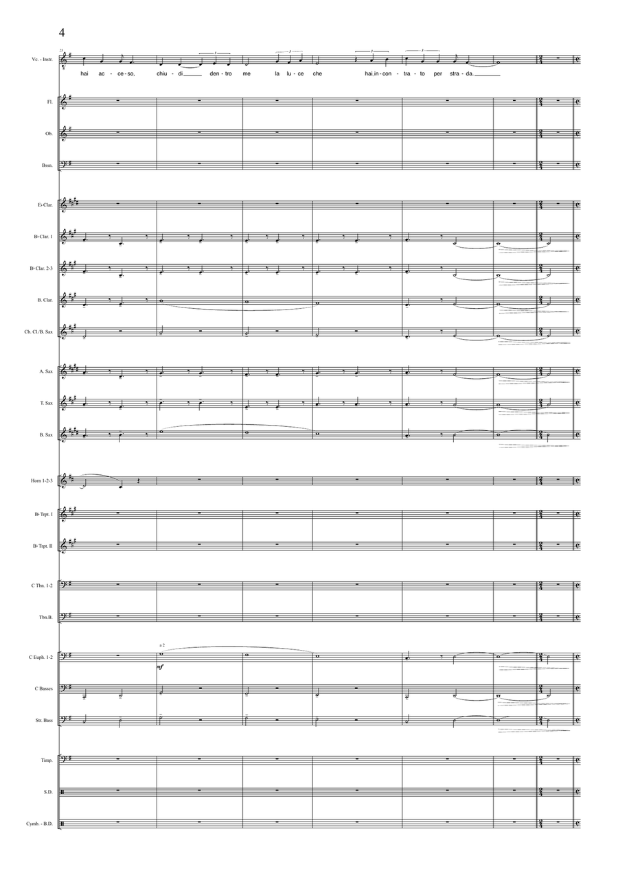 Con Te Partiro (Time To Say Goodbye) Concert Band scores gallery preview page 6