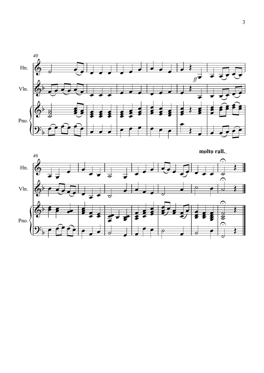 Be Thou My Vision for Horn and Violin Duet Horn scores gallery preview page 3