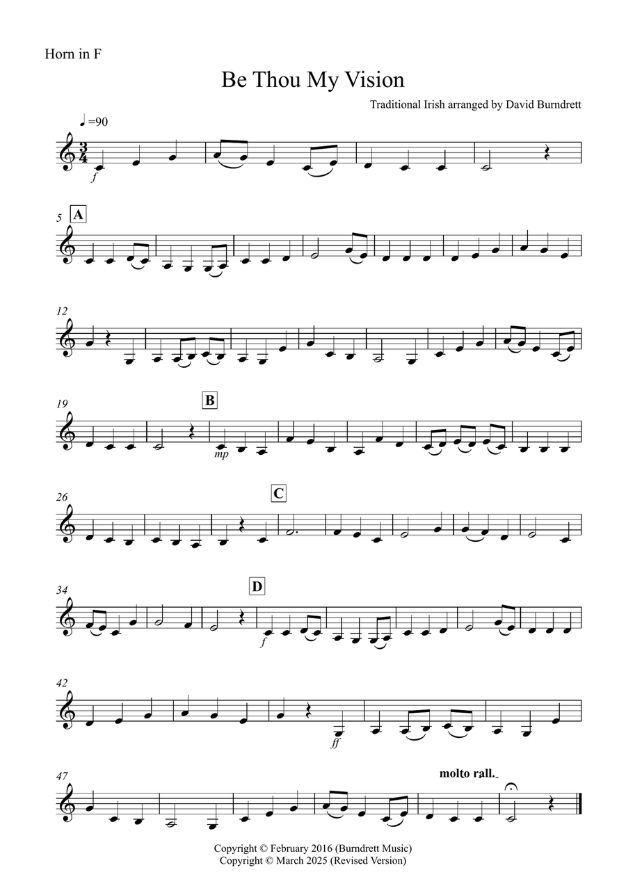 Be Thou My Vision for Horn and Violin Duet Horn scores gallery preview page 4