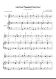 Home! Sweet Home! - Flute and Piano in F Major - Lyrics & Chords - Easy Level Sheet Music