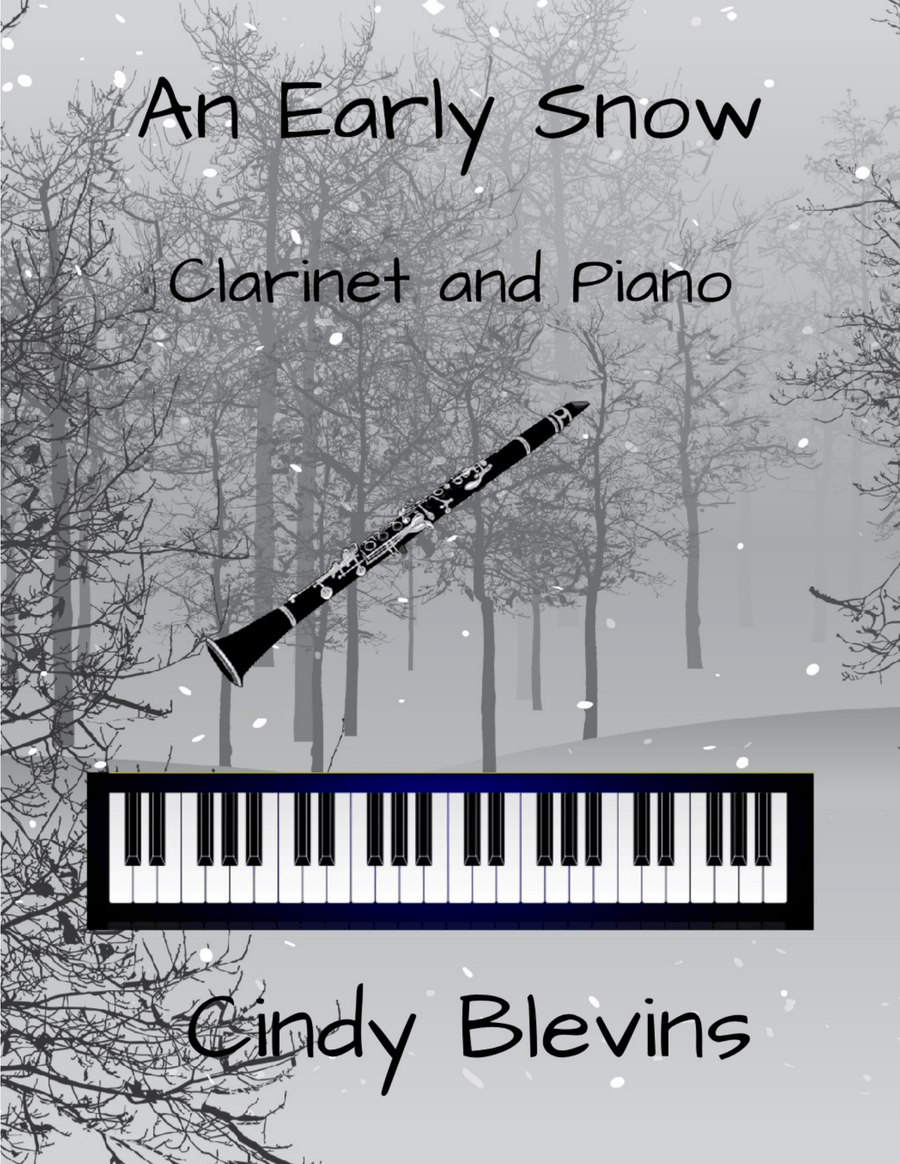 An Early Snow, an original piece for clarinet and piano B-Flat Clarinet scores gallery preview page 1