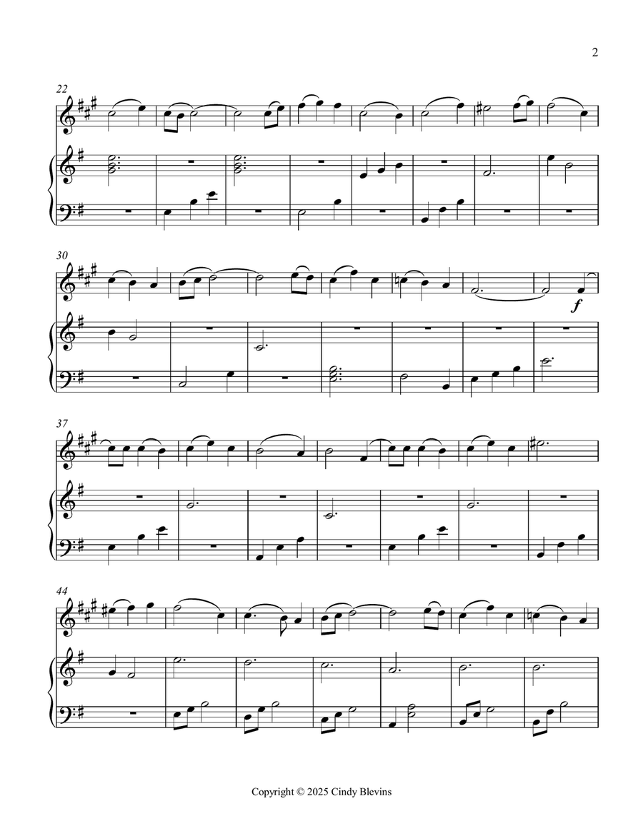 An Early Snow, an original piece for clarinet and piano B-Flat Clarinet scores gallery preview page 3