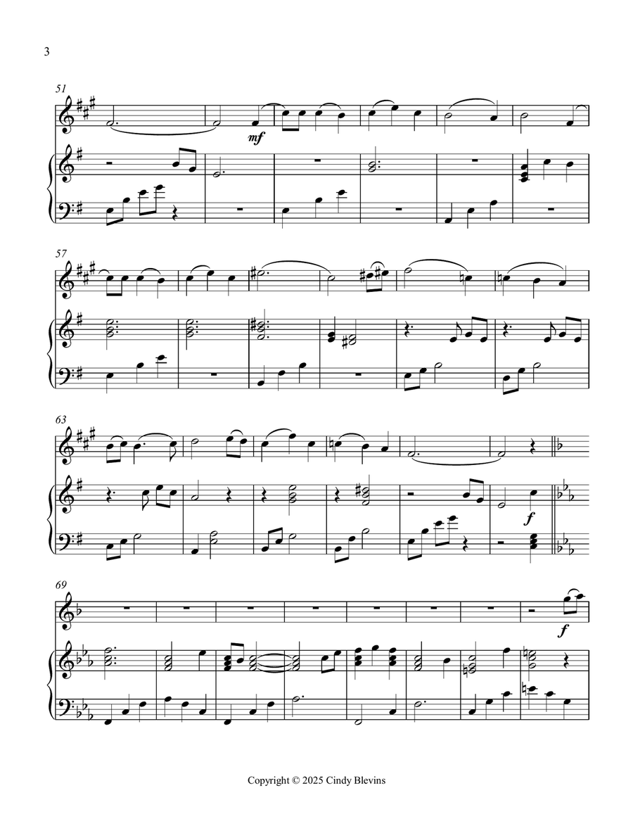 An Early Snow, an original piece for clarinet and piano B-Flat Clarinet scores gallery preview page 4