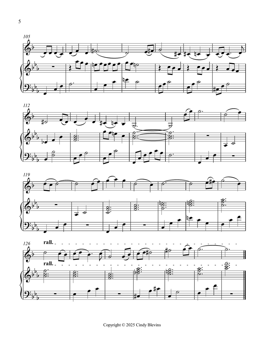 An Early Snow, an original piece for clarinet and piano B-Flat Clarinet scores gallery preview page 6
