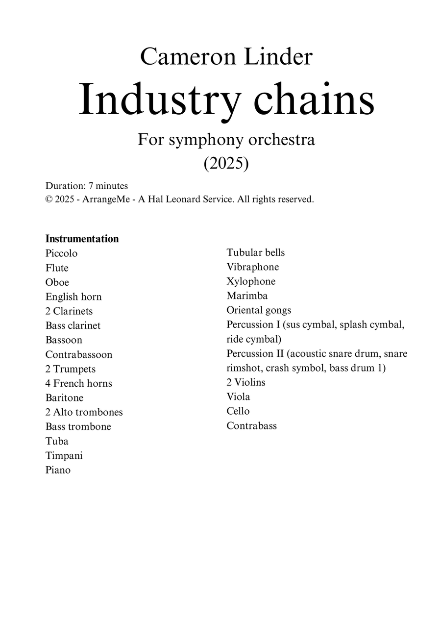 Industry chains Chamber Music scores gallery preview page 2