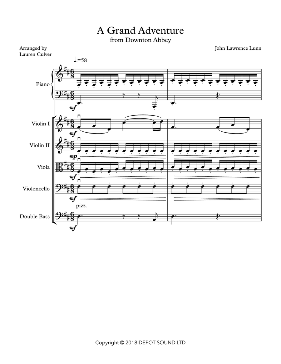 A Grand Adventure A Grand Adventure String Orchestra scores gallery preview page 1