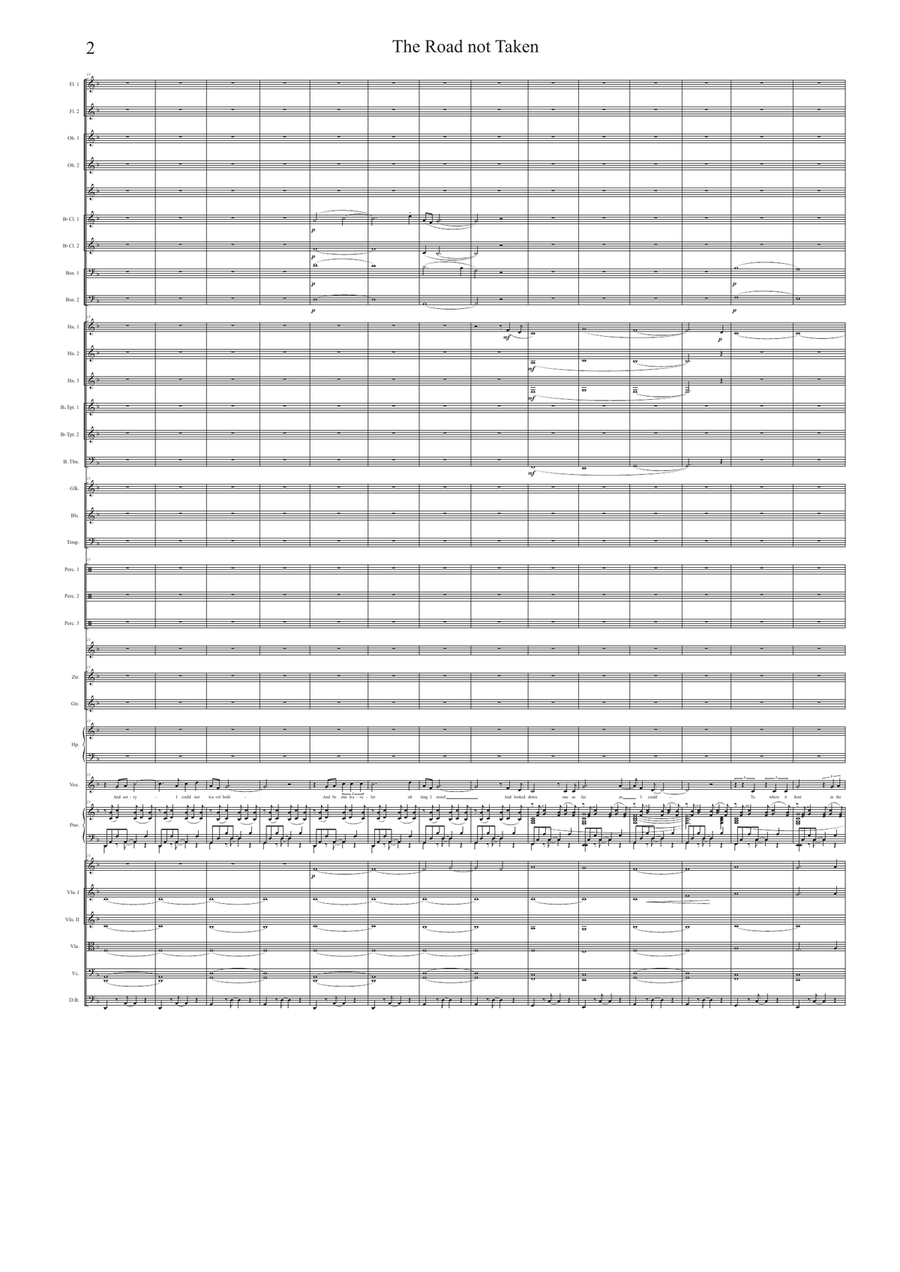 The Road not Taken ( in F ) Full Orchestra scores gallery preview page 2