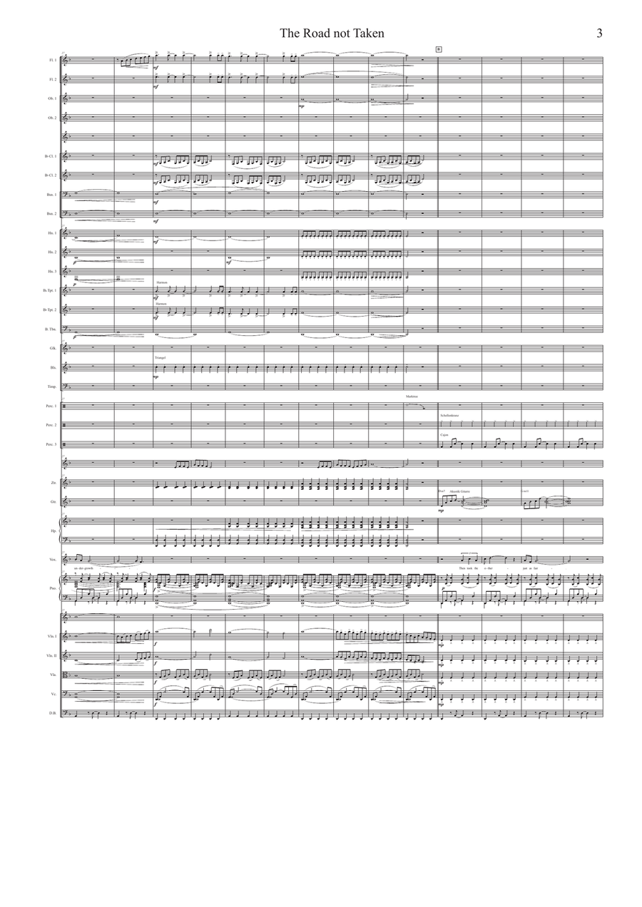 The Road not Taken ( in F ) Full Orchestra scores gallery preview page 3