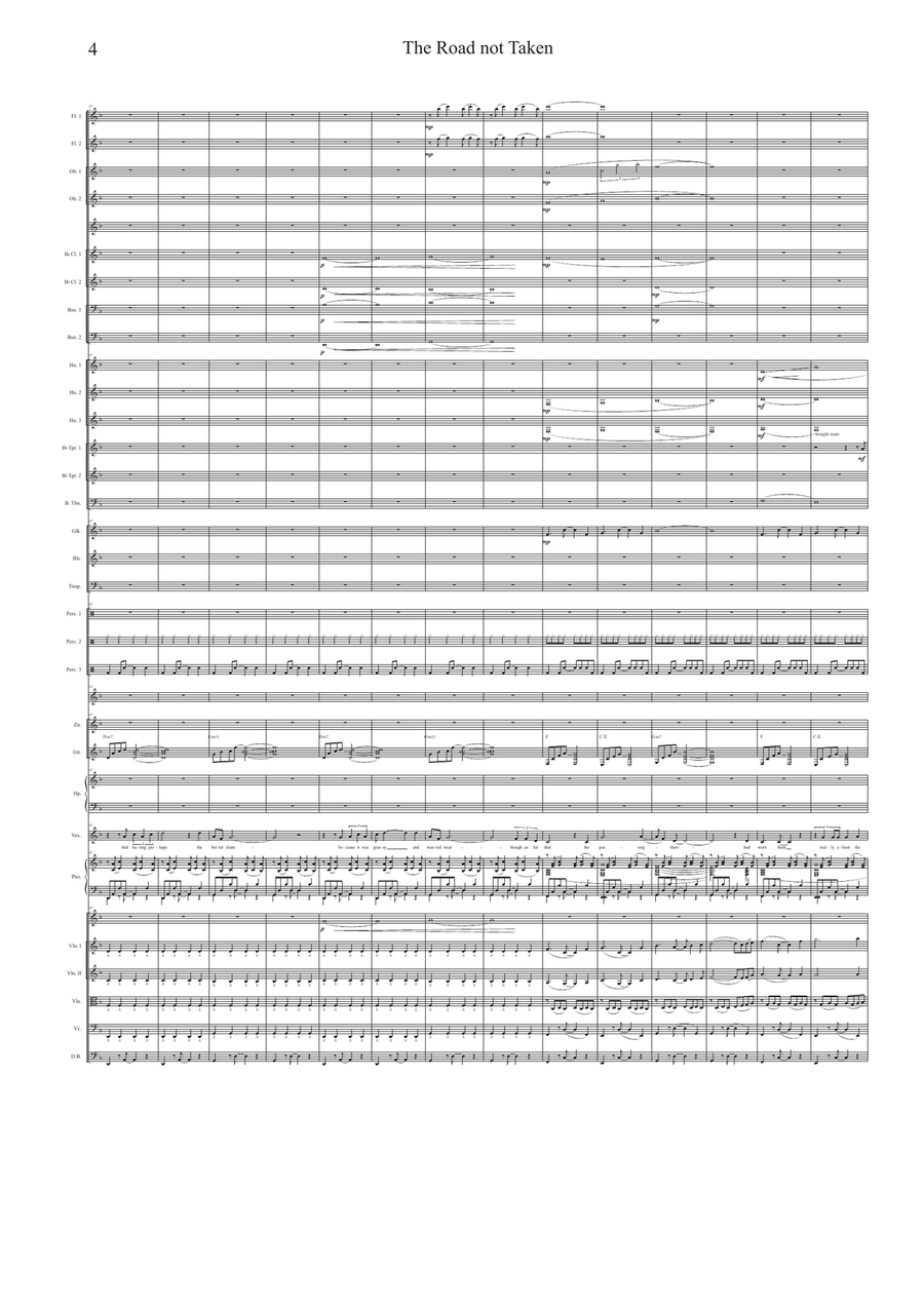 The Road not Taken ( in F ) Full Orchestra scores gallery preview page 4
