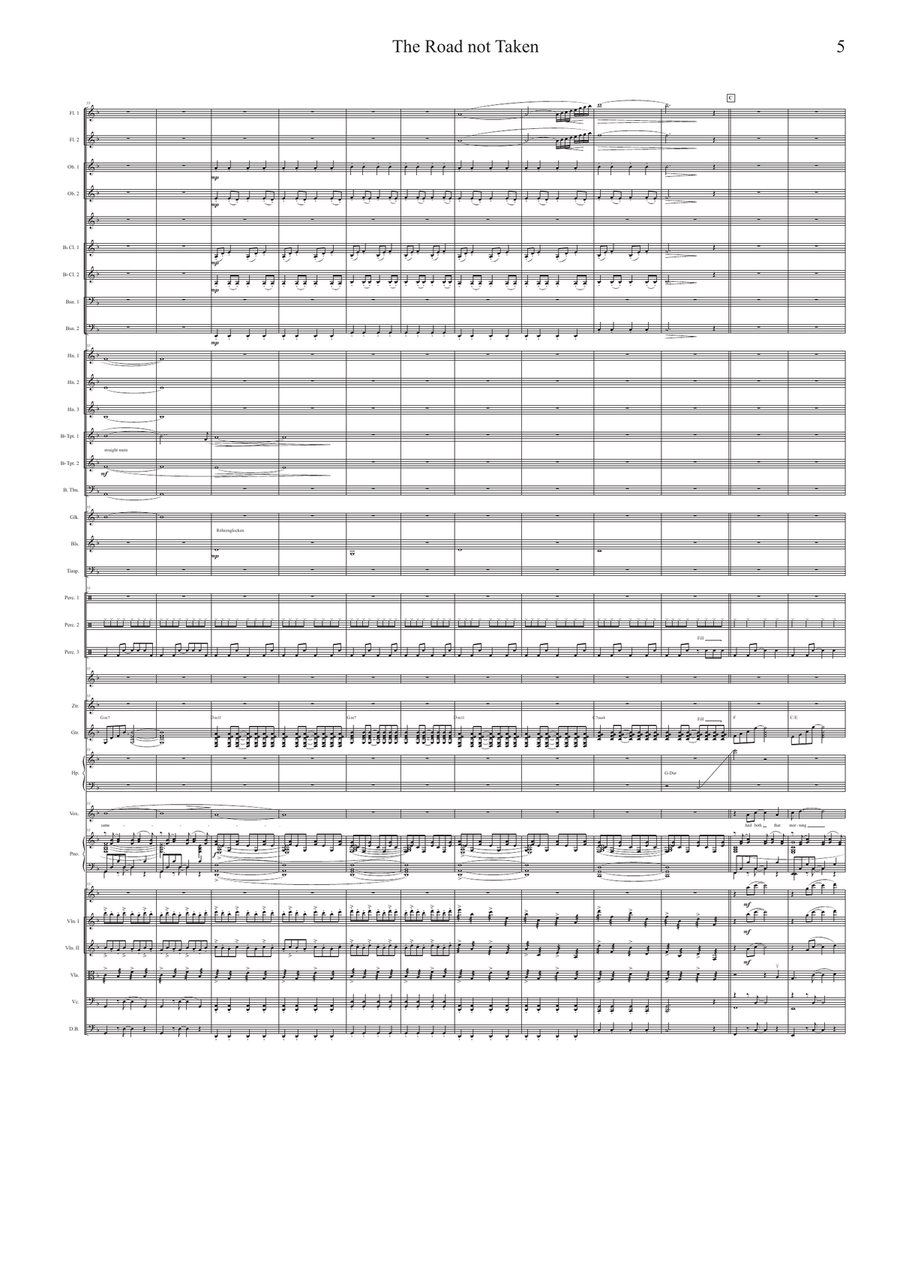 The Road not Taken ( in F ) Full Orchestra scores gallery preview page 5
