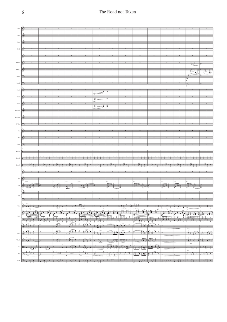 The Road not Taken ( in F ) Full Orchestra scores gallery preview page 6