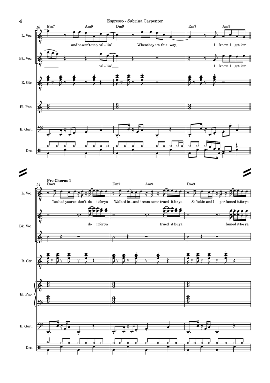 Espresso Cover Band scores gallery preview page 4