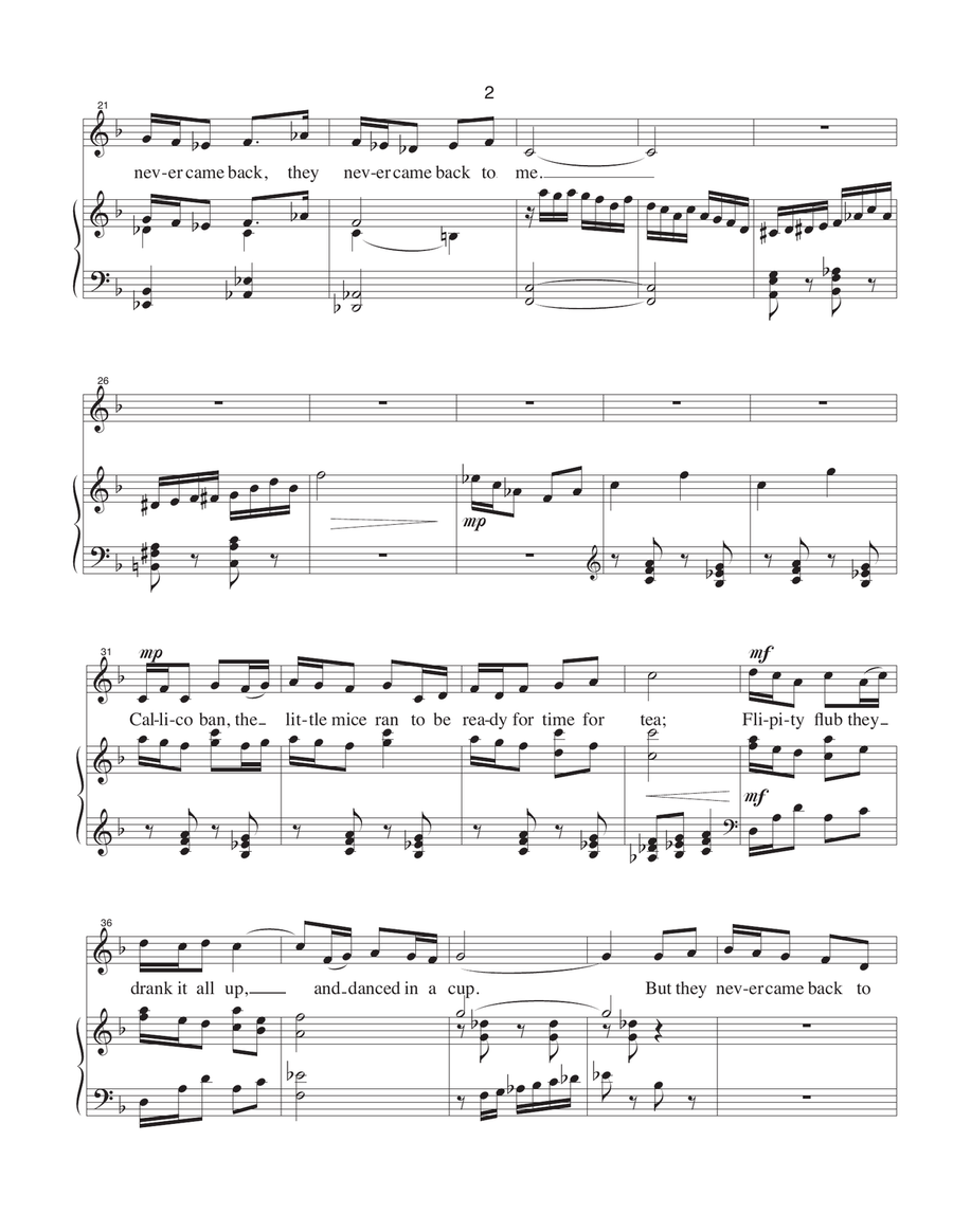 Calico Pie Calico Pie Mezzo-Soprano Voice scores gallery preview page 2