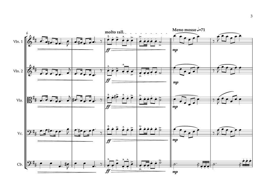 Sengalese National Anthem for String Orchestra String Orchestra scores gallery preview page 3