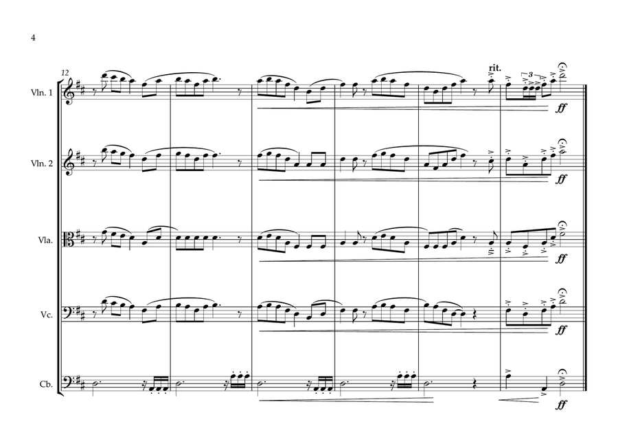 Sengalese National Anthem for String Orchestra String Orchestra scores gallery preview page 4