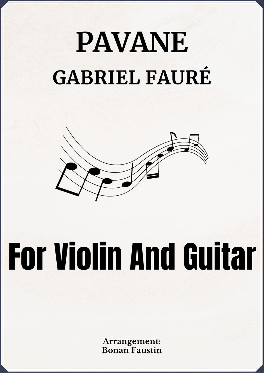 PAVANE OP. 50 [GABRIEL FAURÉ] FOR VIOLIN AND GUITAR String Duet scores gallery preview page 1