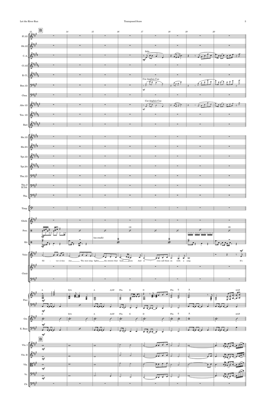 Let The River Run Full Orchestra scores gallery preview page 3