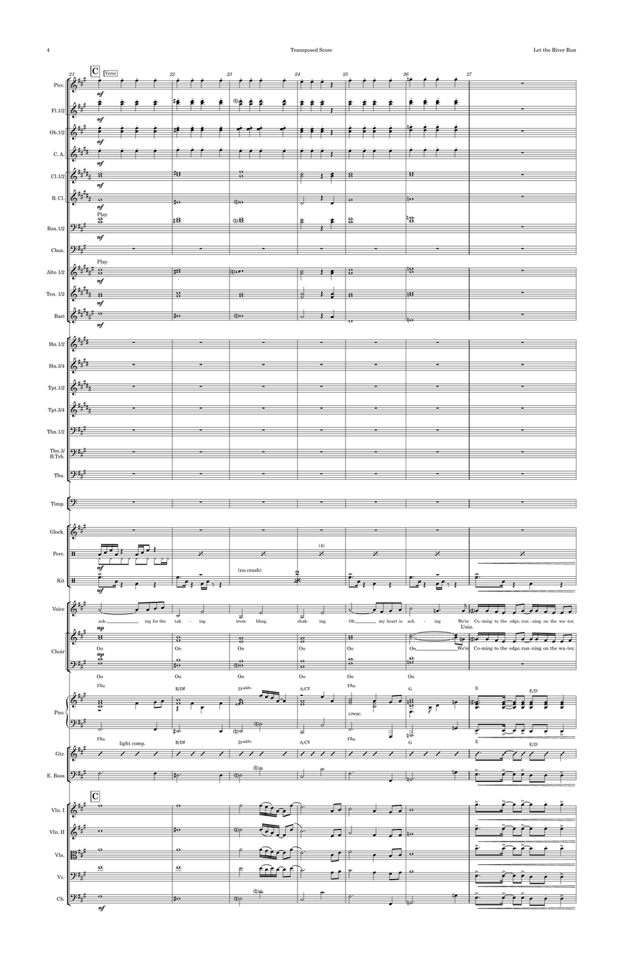 Let The River Run Full Orchestra scores gallery preview page 4