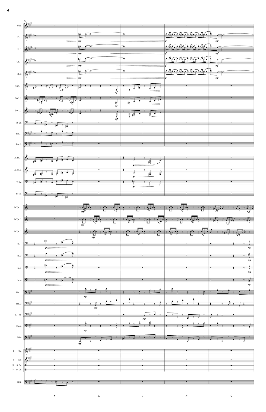 Spring Hora, for Wind Ensemble Concert Band scores gallery preview page 4