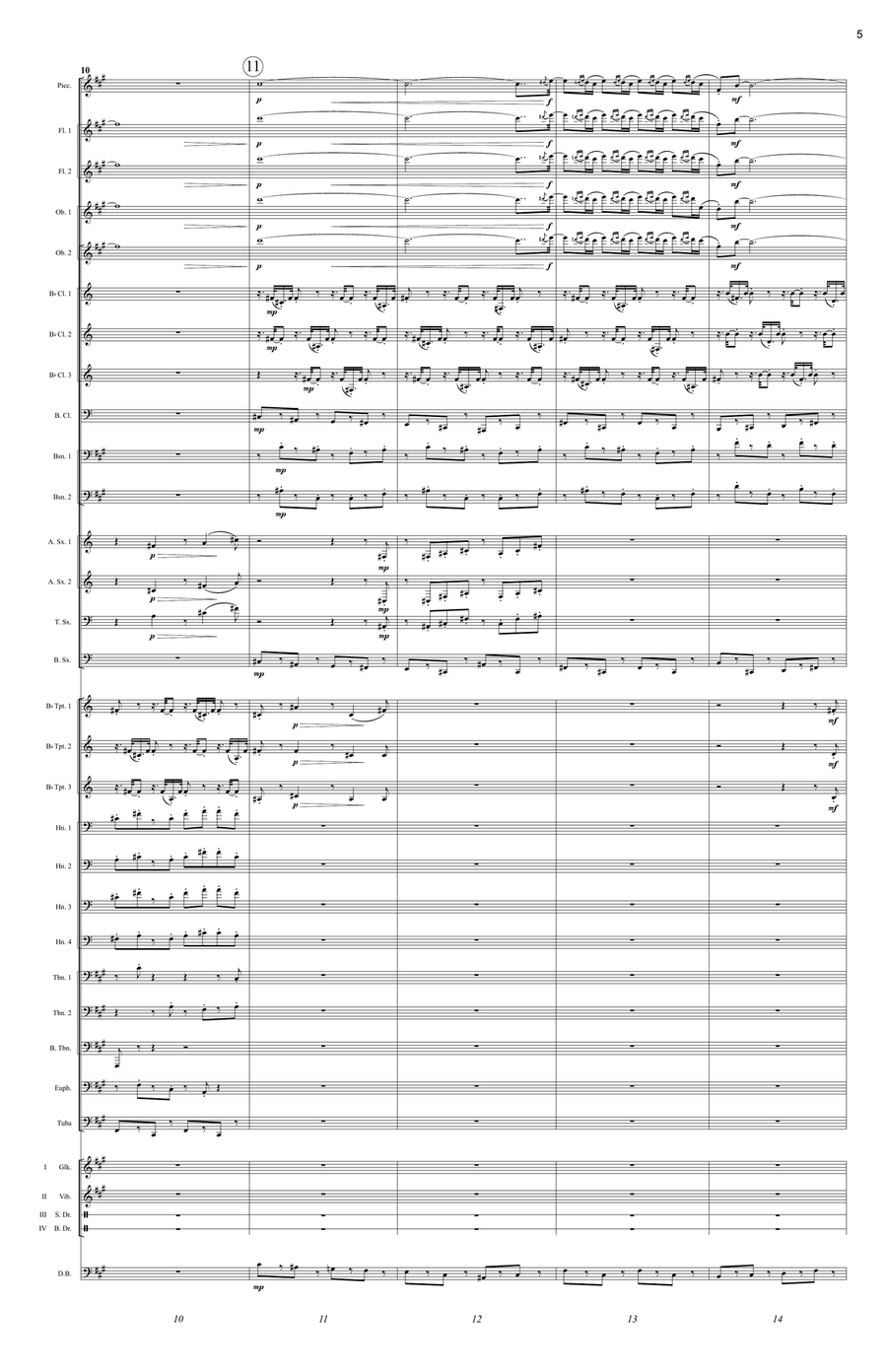 Spring Hora, for Wind Ensemble Concert Band scores gallery preview page 5