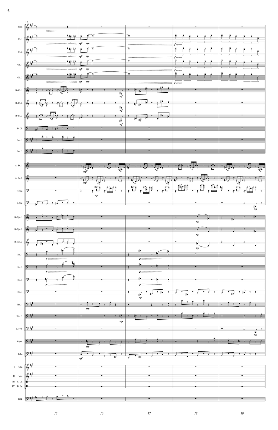 Spring Hora, for Wind Ensemble Concert Band scores gallery preview page 6