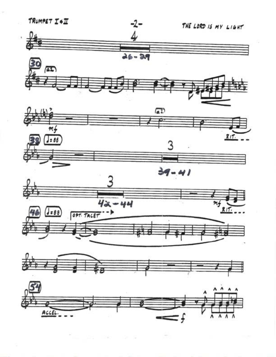 The Lord is My Light and My Salvation-Full Brass choir with percussion Brass Ensemble scores gallery preview page 2