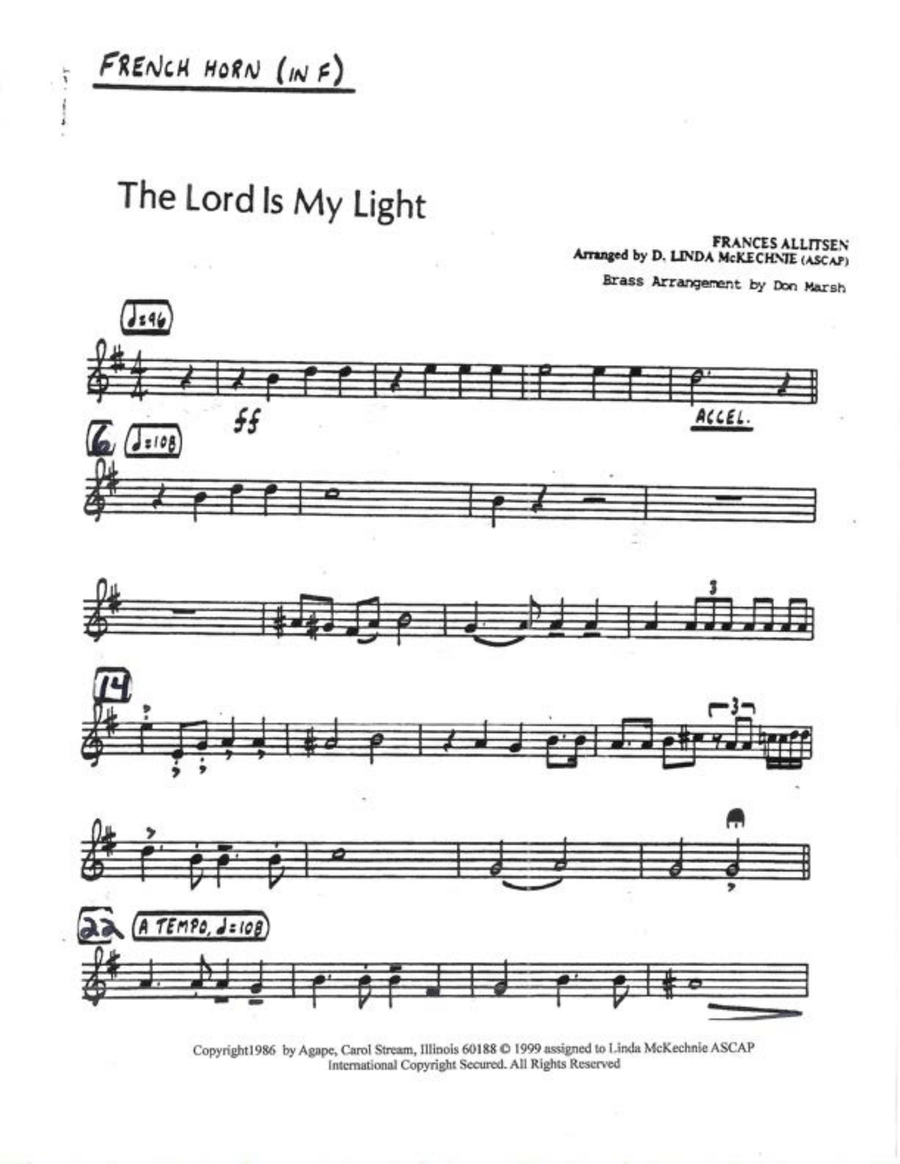 The Lord is My Light and My Salvation-Full Brass choir with percussion Brass Ensemble scores gallery preview page 4
