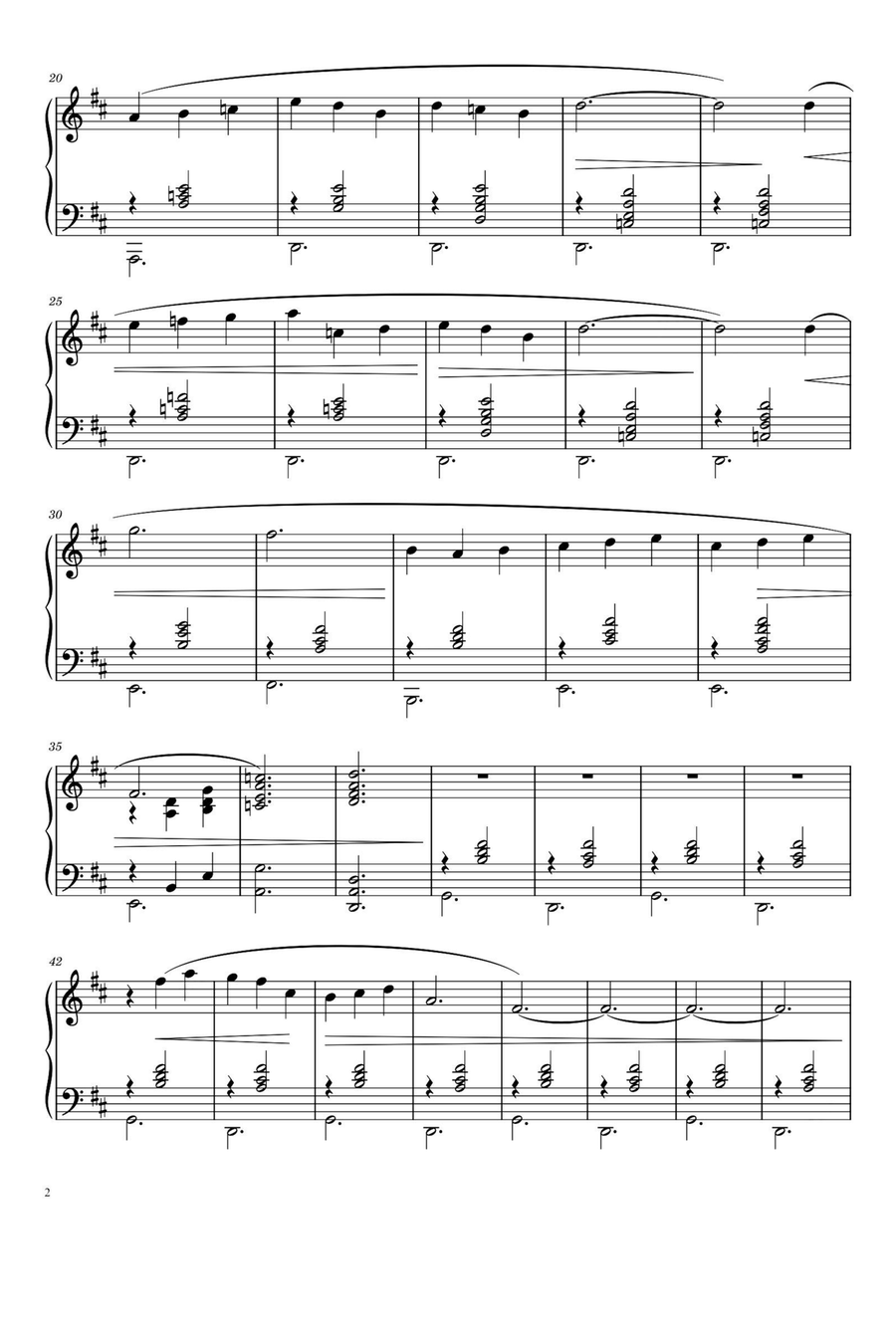 Gymnopedie No. 1 - Erik Satie Piano Solo scores gallery preview page 2