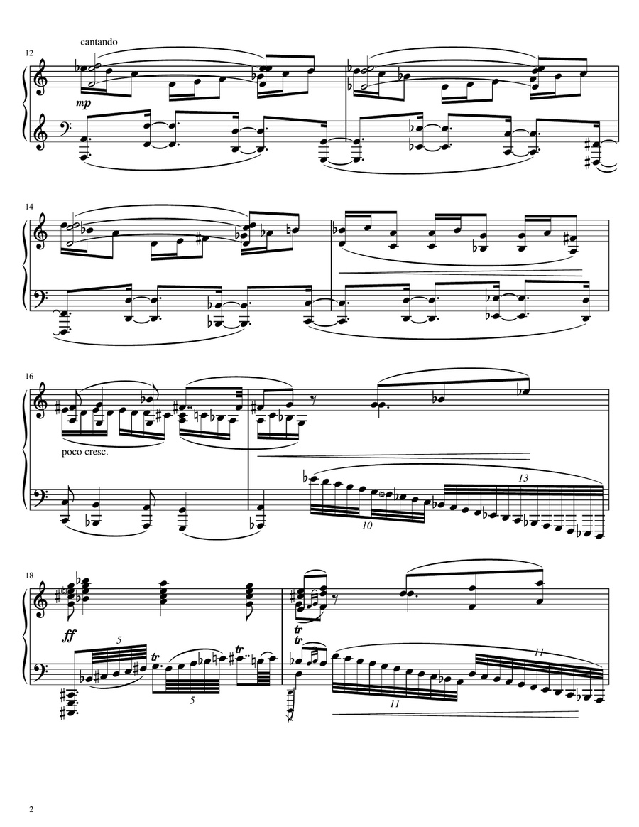 Kosenko Viktor Sarabande in A Minor Piano Solo scores gallery preview page 2