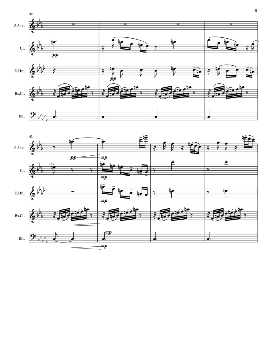 Hypnagogic Logic Woodwind Quintet - Digital Sheet Music page 5