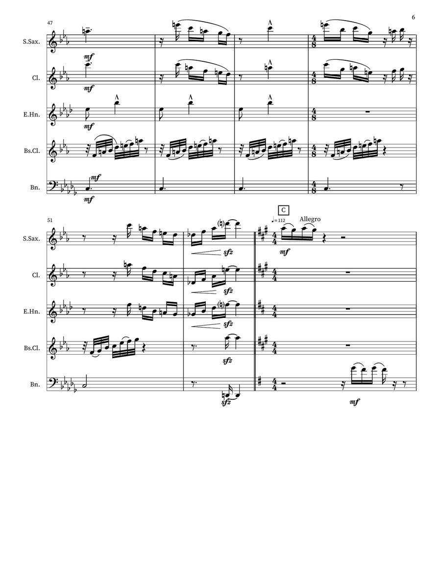 Hypnagogic Logic Woodwind Quintet - Digital Sheet Music page 6