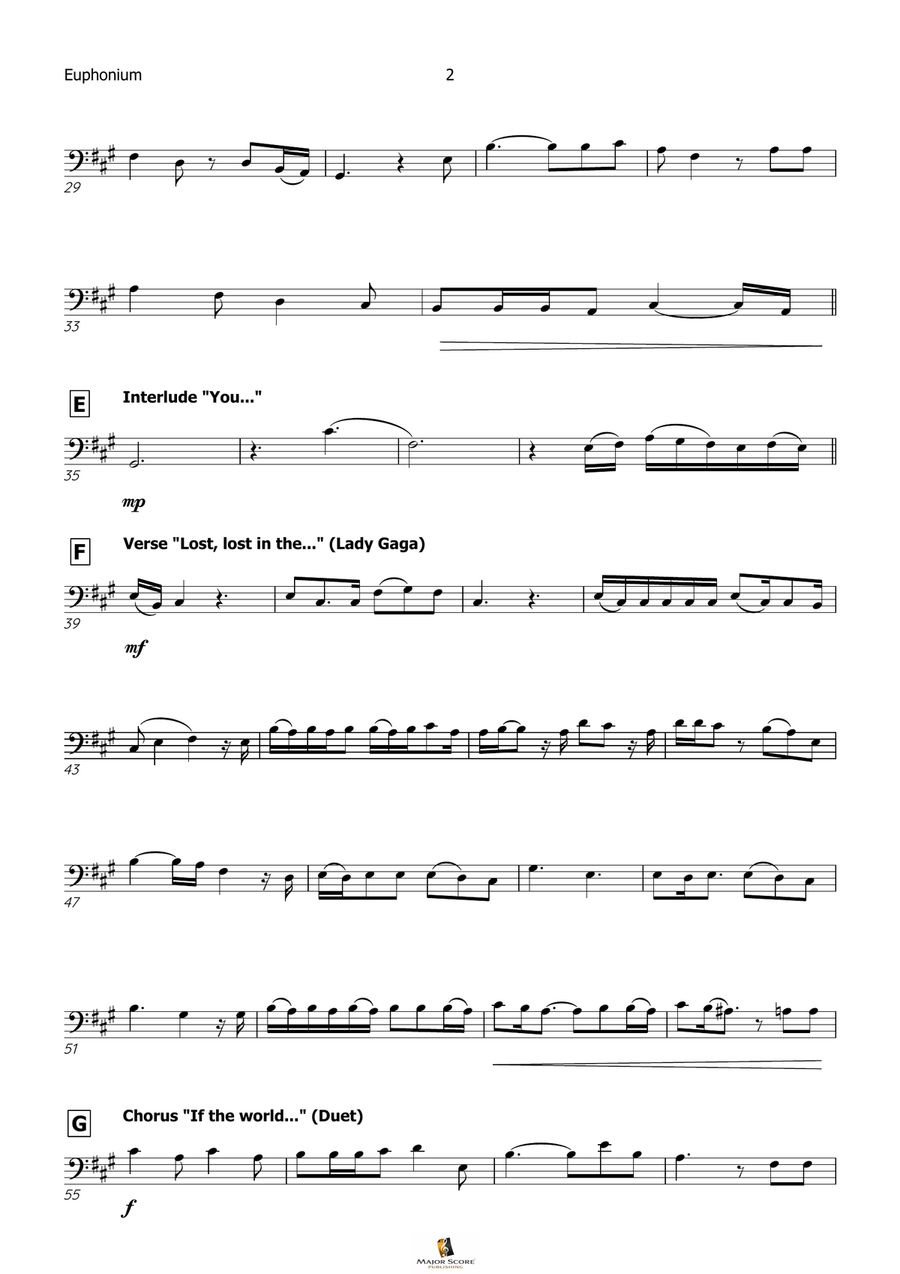 Die With A Smile Die With A Smile Euphonium scores gallery preview page 3