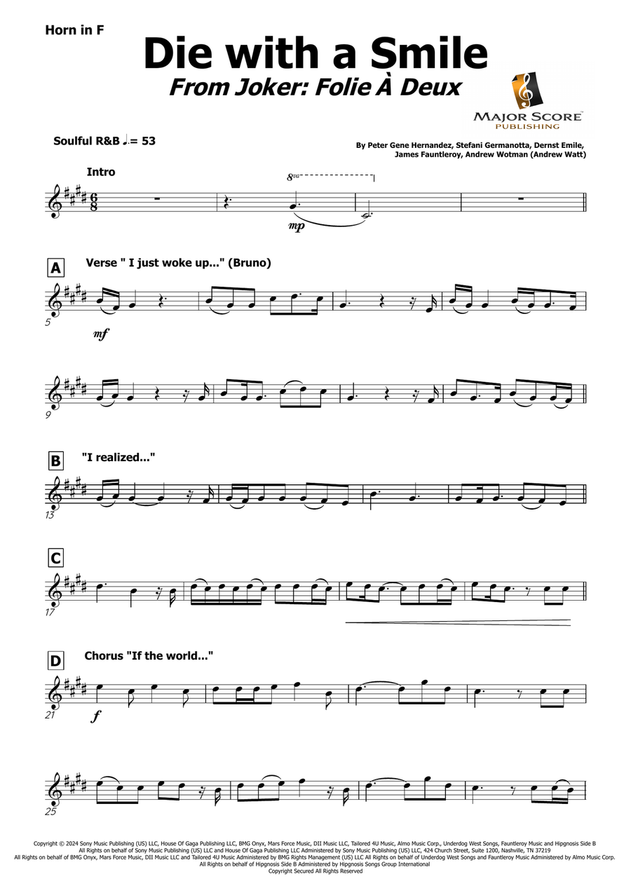Die With A Smile Die With A Smile Piano scores gallery preview page 2
