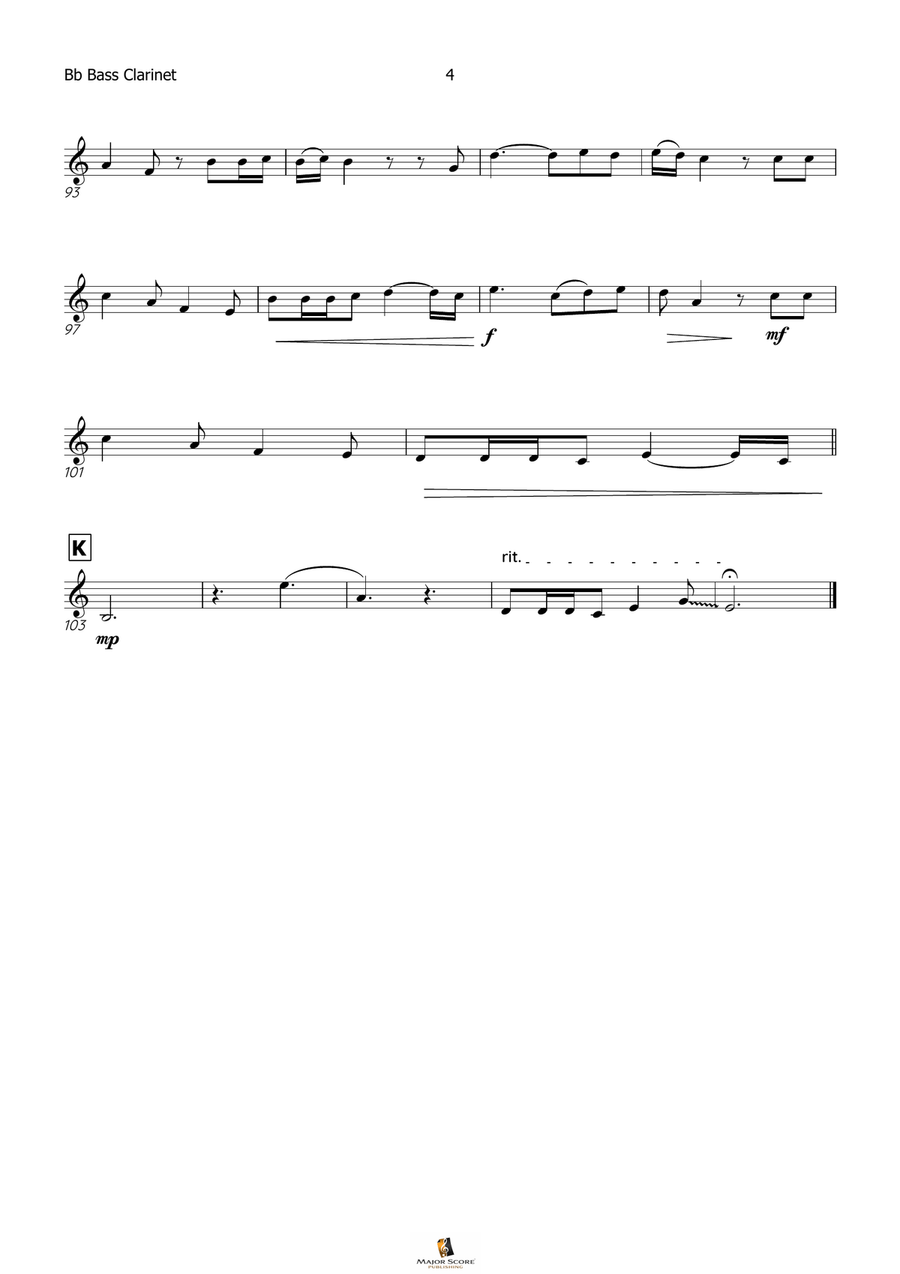 Die With A Smile Die With A Smile Bass Clarinet scores gallery preview page 5
