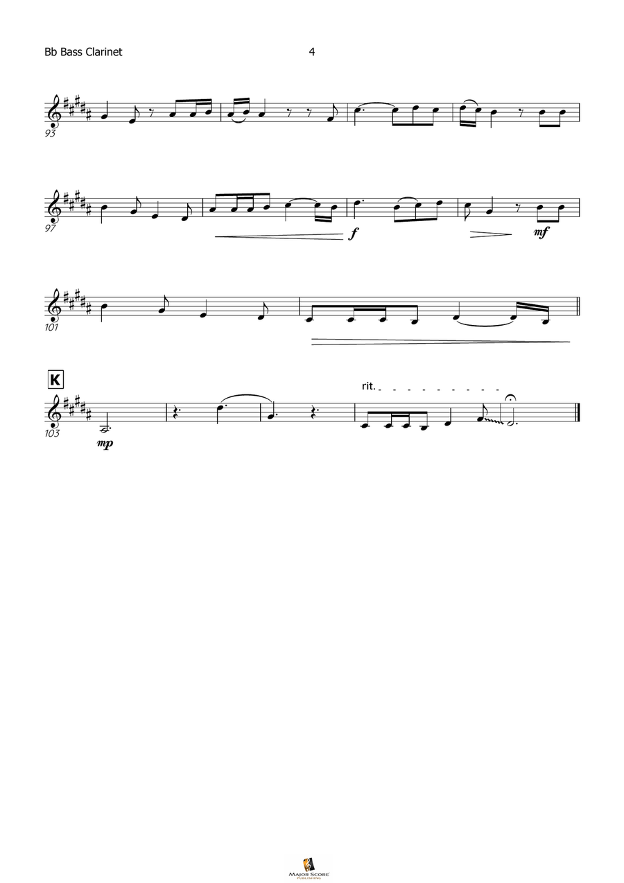 Die With A Smile Die With A Smile Bass Clarinet scores gallery preview page 5
