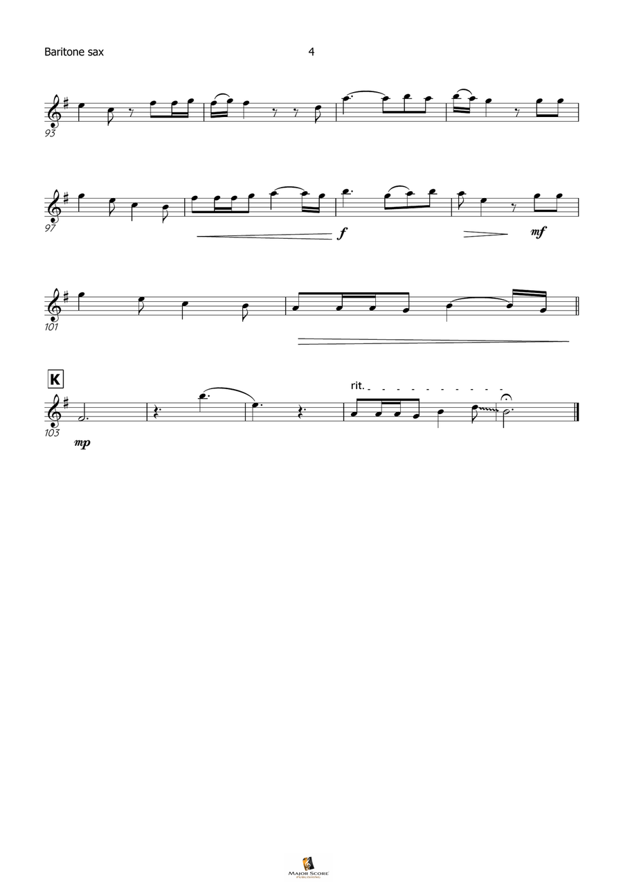 Die With A Smile Die With A Smile Baritone Saxophone scores gallery preview page 5