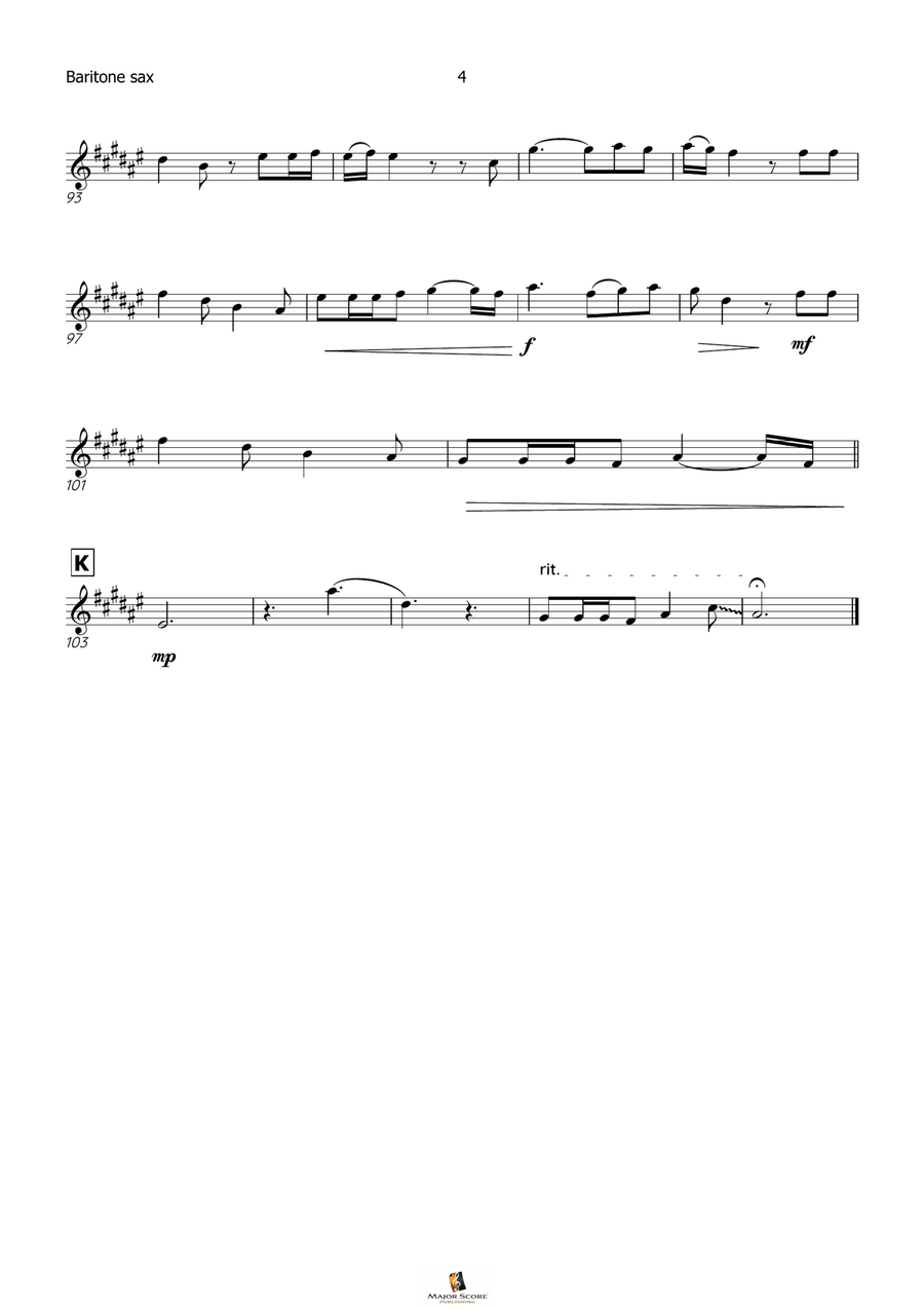 Die With A Smile Die With A Smile Baritone Saxophone scores gallery preview page 5