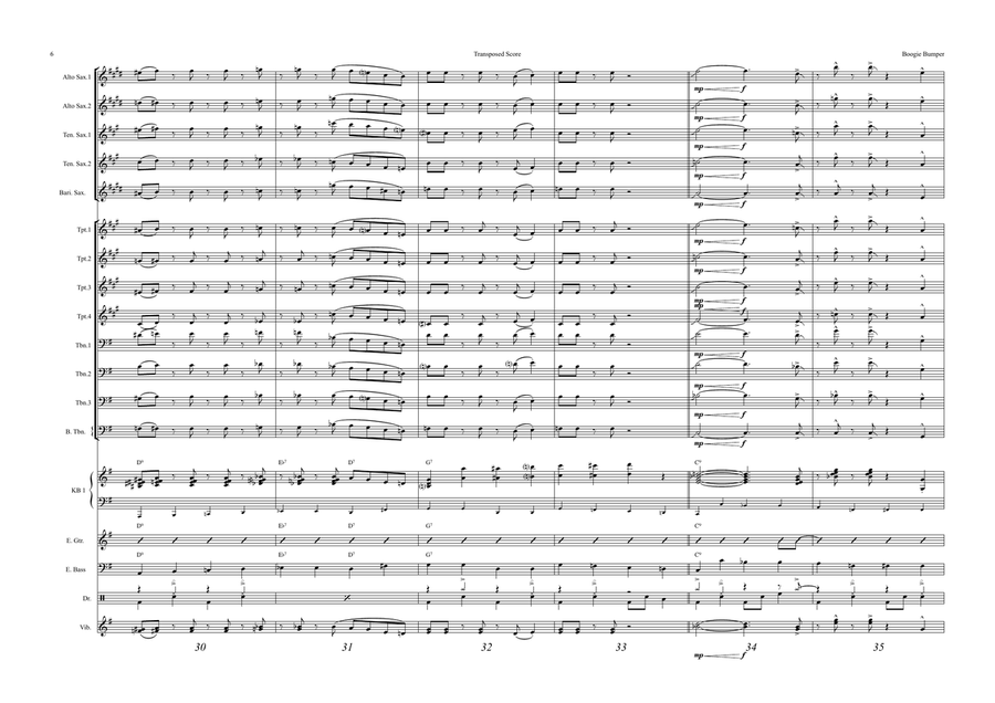The Boogie Bumper Jazz Ensemble scores gallery preview page 6