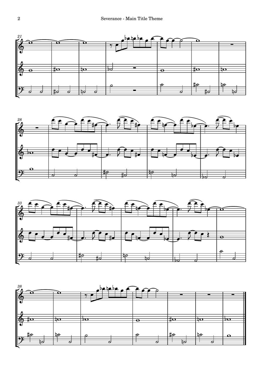 Severance - Main Title Theme String Trio scores gallery preview page 2