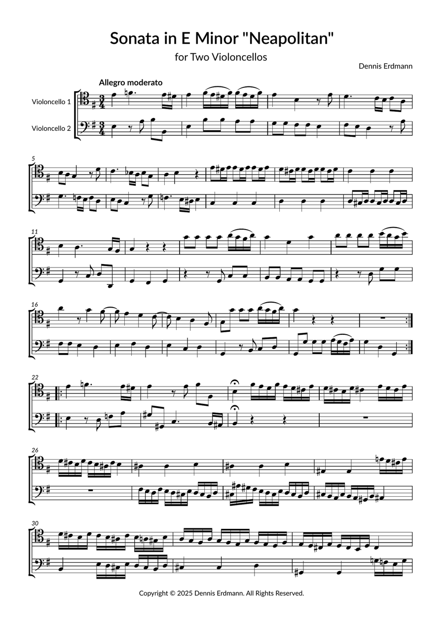 Sonata in E Minor 